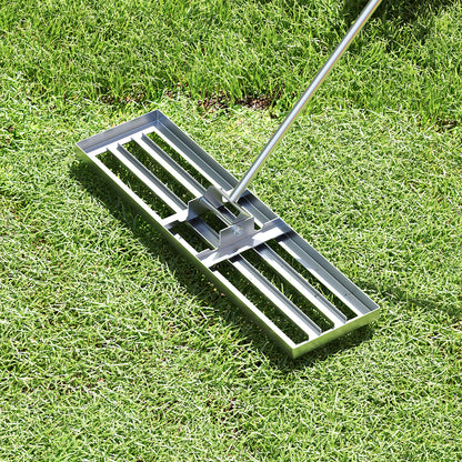 36 x 10 Inch Lawn Leveling Rake with Ergonomic Handle, Silver Lawn Care Tools at Gallery Canada