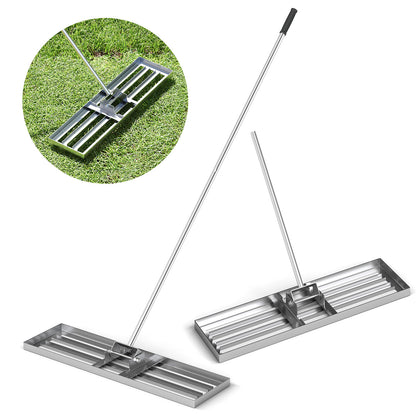 36 x 10 Inch Lawn Leveling Rake with Ergonomic Handle, Silver Lawn Care Tools at Gallery Canada