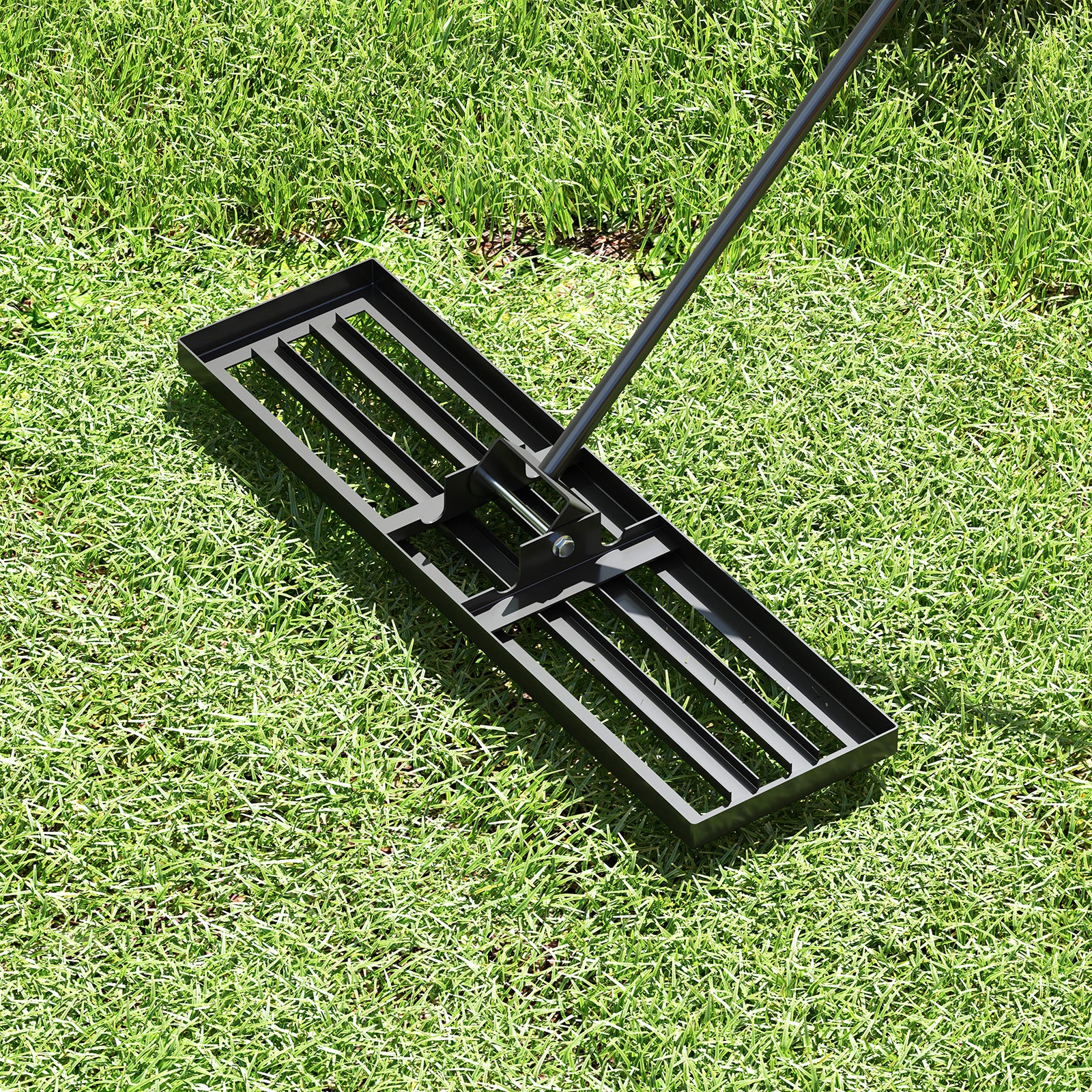 36 x 10 Inch Lawn Leveling Rake with Ergonomic Handle, Black Lawn Care Tools at Gallery Canada