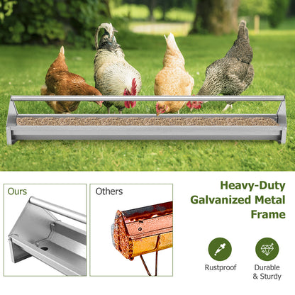Metal Chicken Feeder With Drainage Holes, Silver Chicken Coops at Gallery Canada