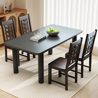 Kitchen Side Dining Chair Set Of 2, Rubber Wood Frame, Rustic, Brown Dining Chairs at Gallery Canada