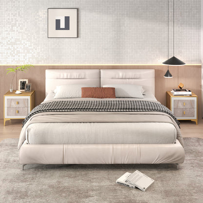 Nightstand with 2 Pull-out Drawers for Living Room Bedroom, Natural Nightstands at Gallery Canada