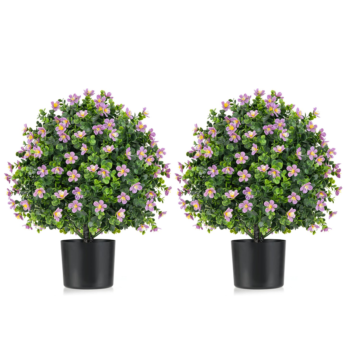 2 Pack Artificial Boxwood Topiary Ball Tree, Purple Faux Plants at Gallery Canada