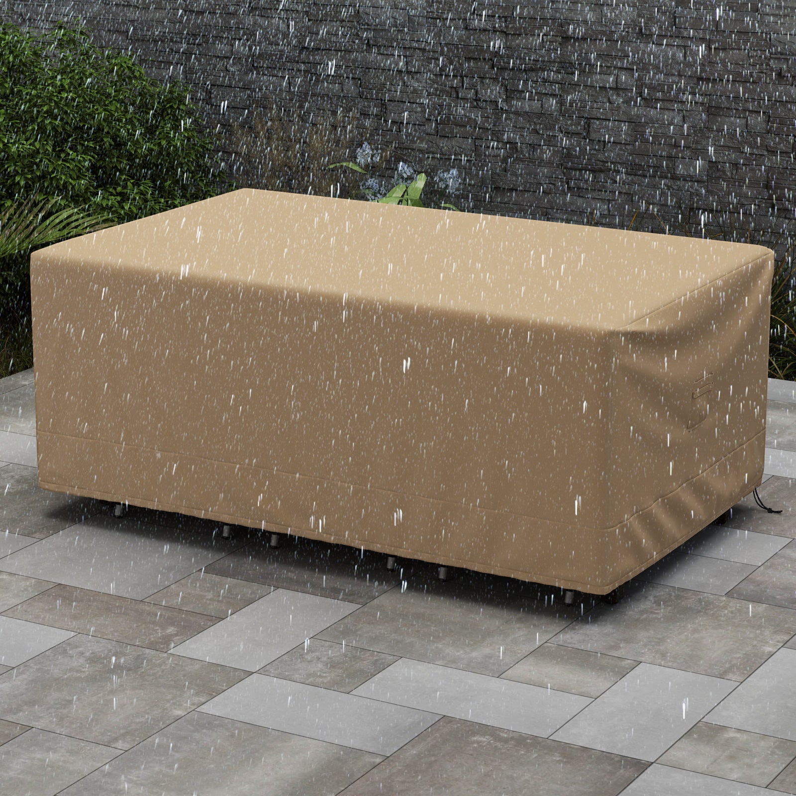 Patio Furniture Cover with Padded Handle and Click-Close Straps-90 x 50 x 32 inches, Beige Outdoor Furniture Accessories at Gallery Canada