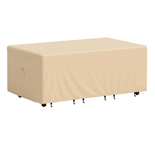 Patio Furniture Cover, 90 x 50 x 32 Inches, Padded Handle, Beige