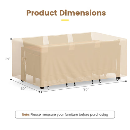 Patio Furniture Cover with Padded Handle and Click-Close Straps-90 x 50 x 32 inches, Beige Outdoor Furniture Accessories at Gallery Canada