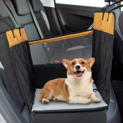 Dog Car Seat Cover with Mesh Window for Small and Medium Dogs, Black Dog Supplies at Gallery Canada