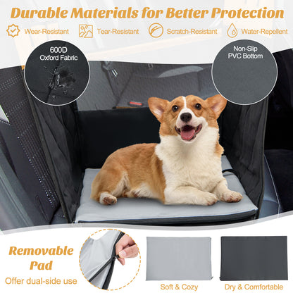 Dog Car Seat Cover with Mesh Window for Small and Medium Dogs, Black Dog Supplies at Gallery Canada