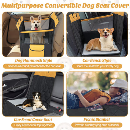 Dog Car Seat Cover with Mesh Window for Small and Medium Dogs, Black Dog Supplies at Gallery Canada
