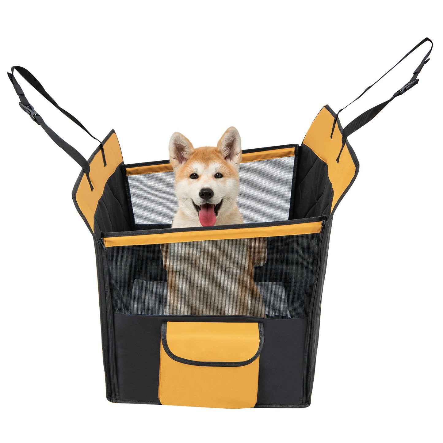 Dog Car Seat Cover, Mesh Window, Small Medium Size, Black Dog Supplies at Gallery Canada