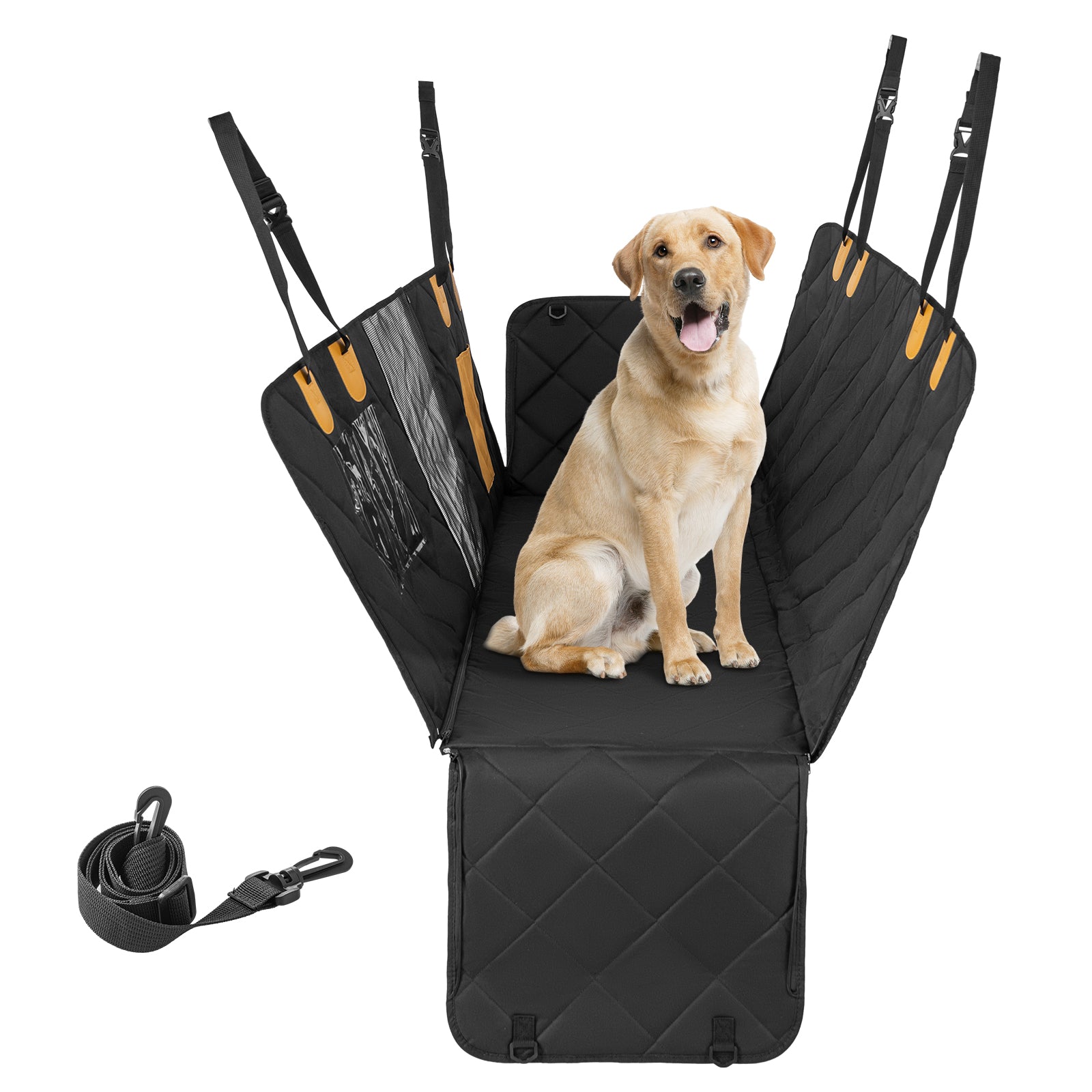 Dog Car Seat Cover, Back Seat Protector With Mesh Windows, Black Dog Supplies at Gallery Canada