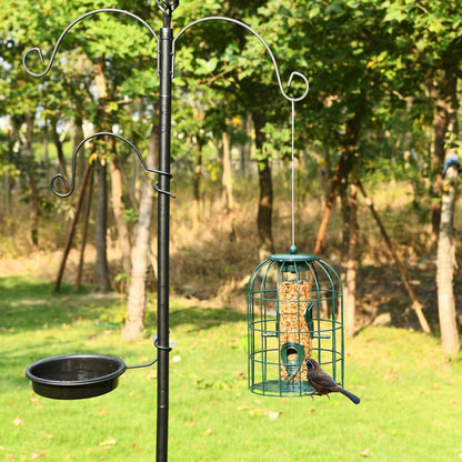 Squirrel-proof Caged Tube Wild Bird Feeder Outdoor Metal Seed Guard Deterrent, Green Bird Supplies at Gallery Canada