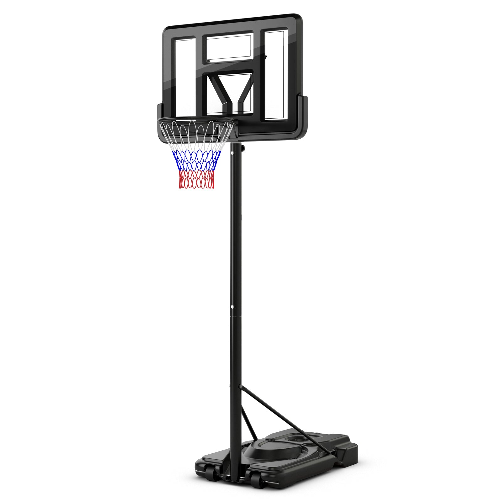 Portable Basketball Hoop with 9-Position Adjustable Height, Black Sport Equipments at Gallery Canada