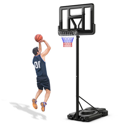 Portable Basketball Hoop with 9-Position Adjustable Height, Black Sport Equipments at Gallery Canada
