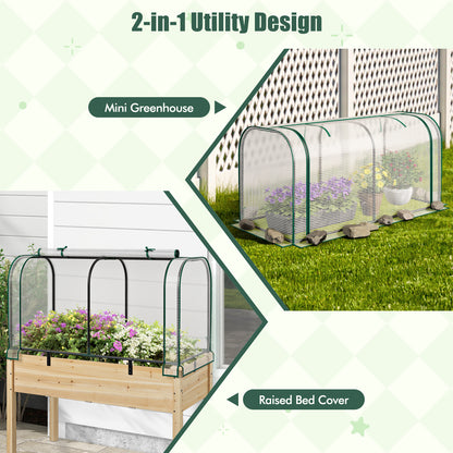 Mini Tunnel Greenhouse with Roll-up Zipper Door, White Greenhouses at Gallery Canada