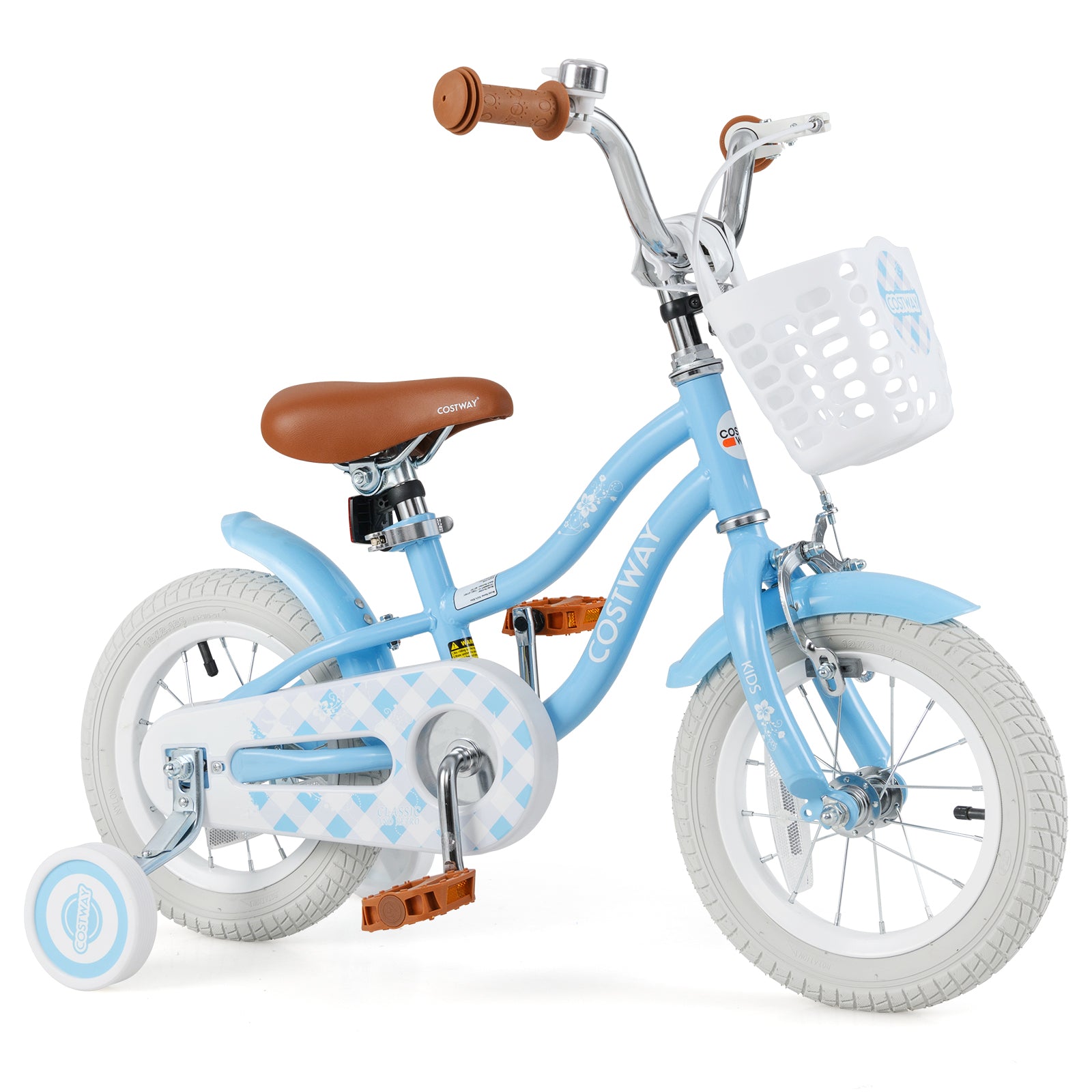 12 Inch Kids Bike, Adjustable Handlebar And Seat, Light Blue Kids Bike at Gallery Canada