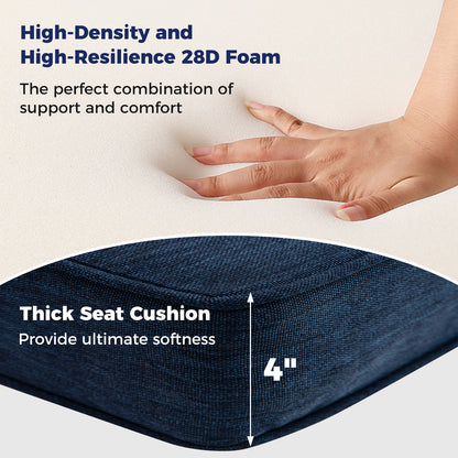 2-Pack Outdoor Patio Cushion Set with Removable Covers, Navy Outdoor Furniture Accessories at Gallery Canada