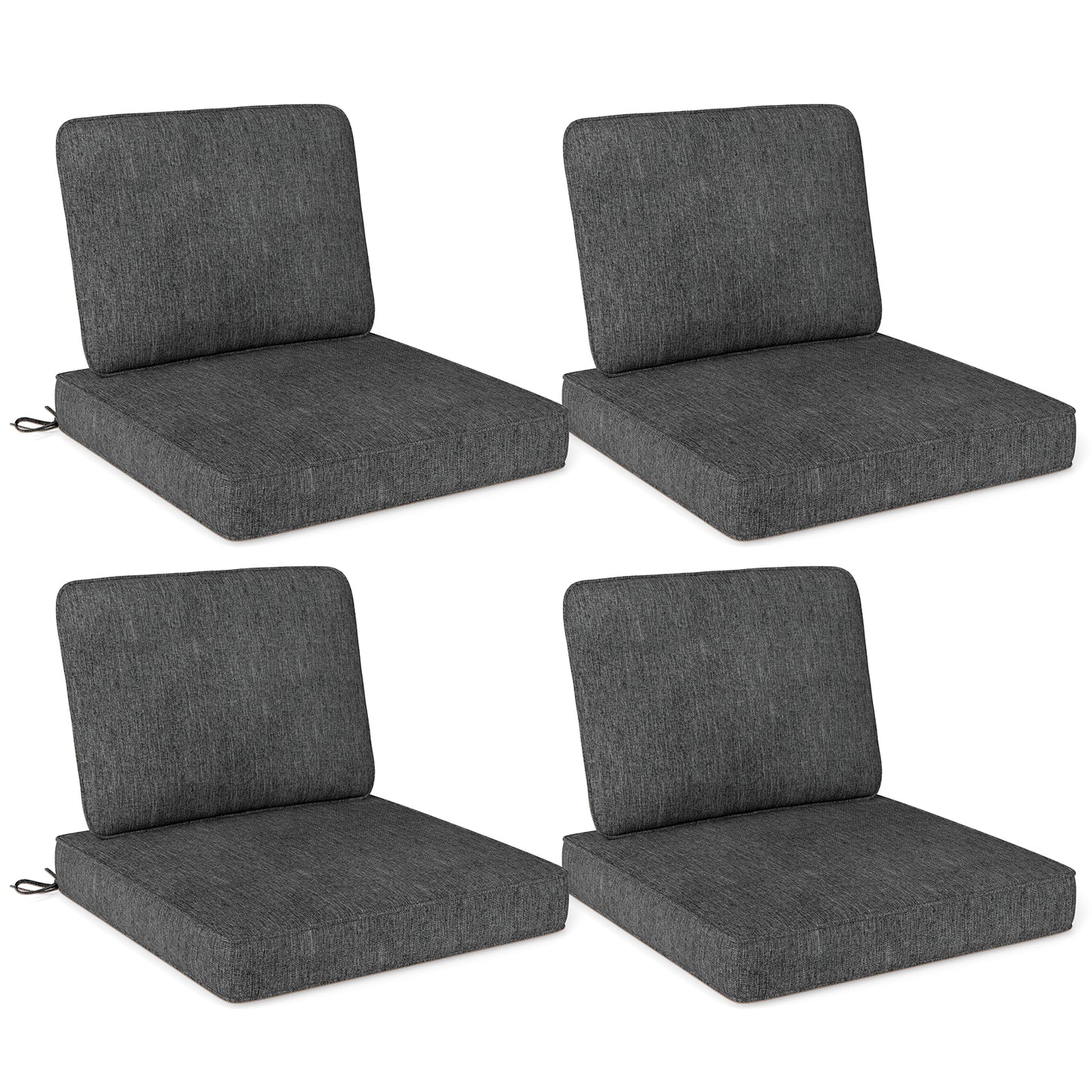 Outdoor Patio Cushion Set, 4 Piece, Removable Covers, Gray Outdoor Furniture Accessories Gray at Gallery Canada