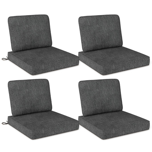 Outdoor Patio Cushion Set, 4 Piece, Removable Covers, Gray Outdoor Furniture Accessories Gray at Gallery Canada