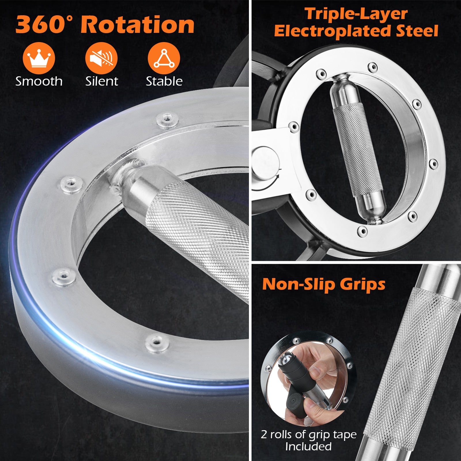 12 LBS Burn Machine Arm Workout Equipment with Adjustable Resistance, Silver Weights Accessories at Gallery Canada