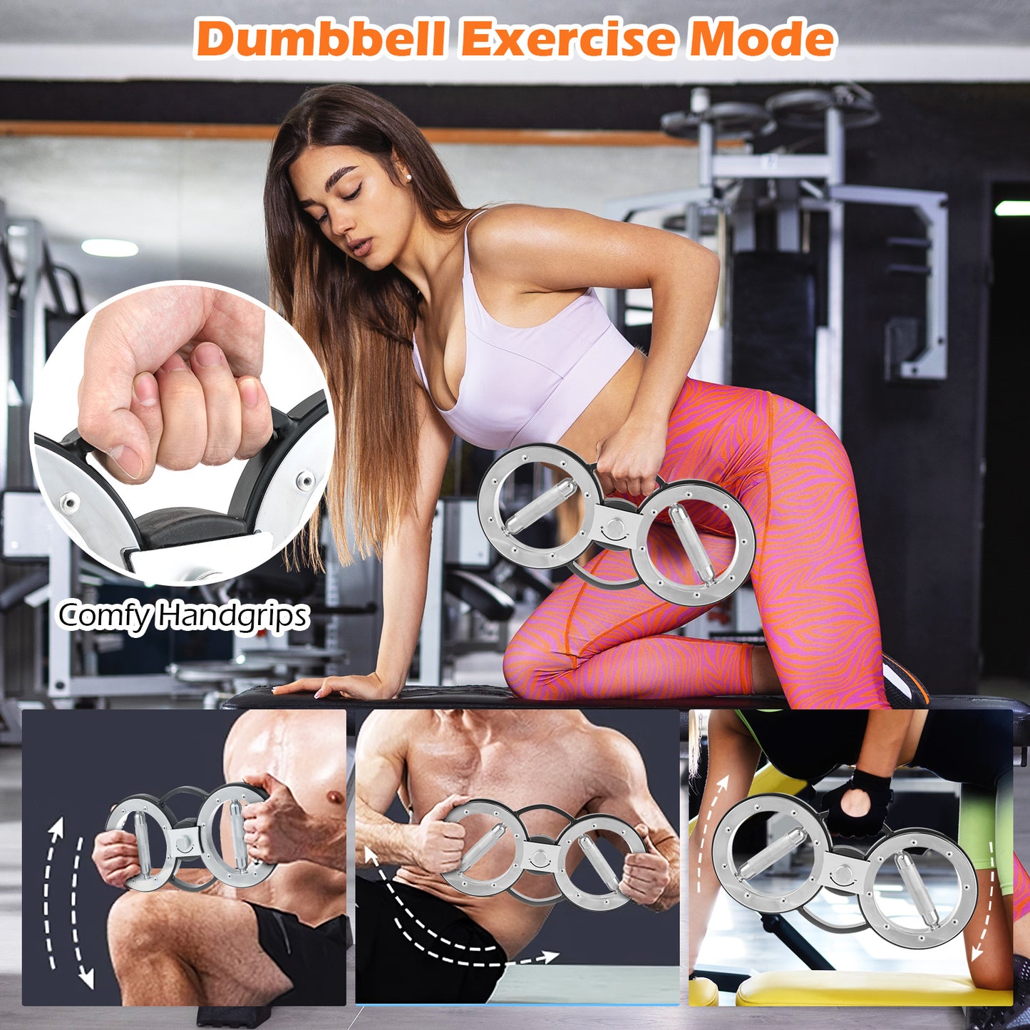 12 LBS Burn Machine Arm Workout Equipment with Adjustable Resistance, Silver Weights Accessories at Gallery Canada