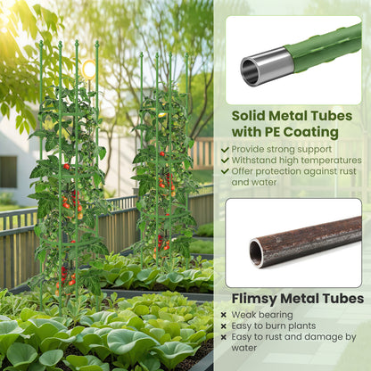 2-Pack Garden Trellis Tomato Cage with Adjustable Height, Green Plant Stands at Gallery Canada
