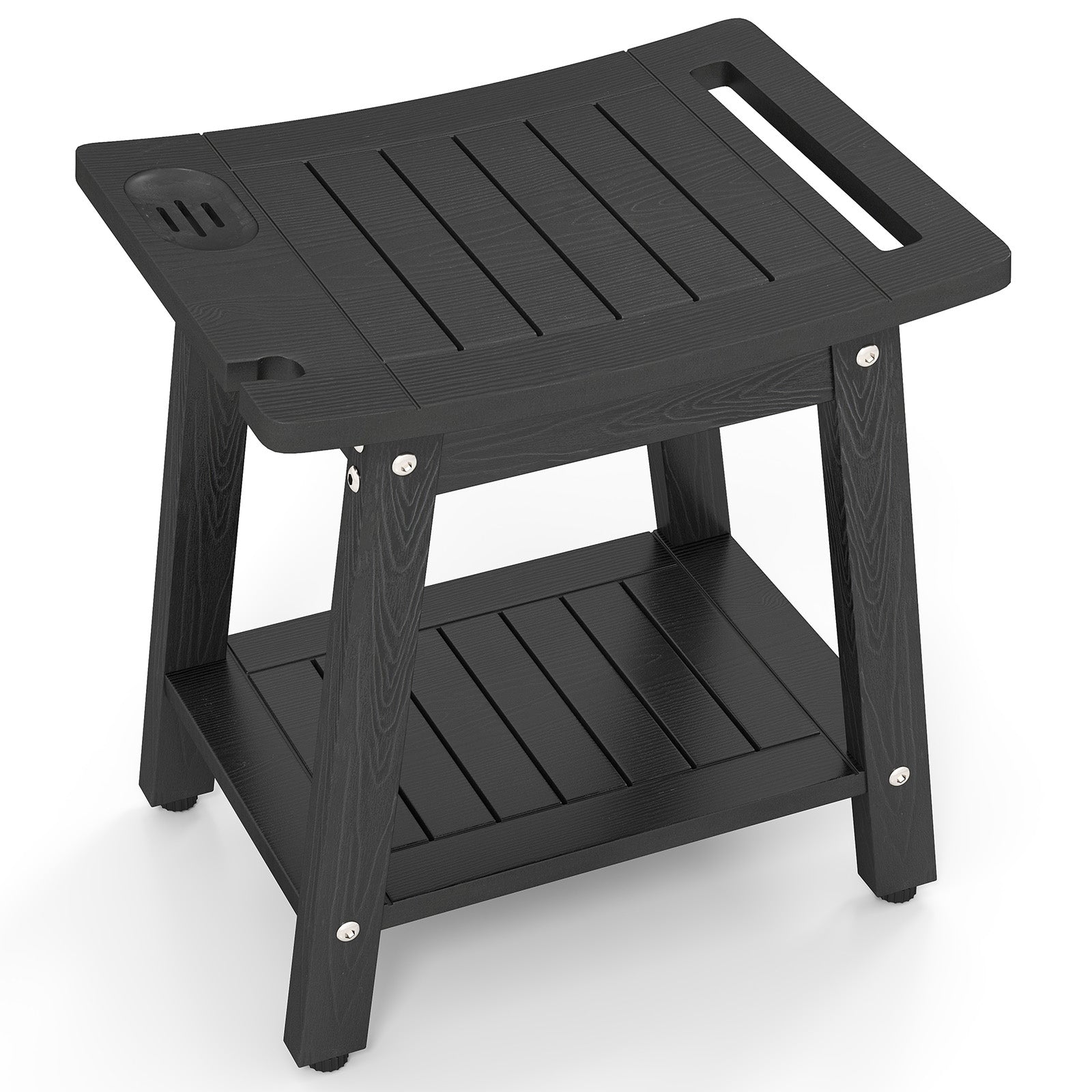Shower Bench Seat With Handle, Black Bath Safety at Gallery Canada