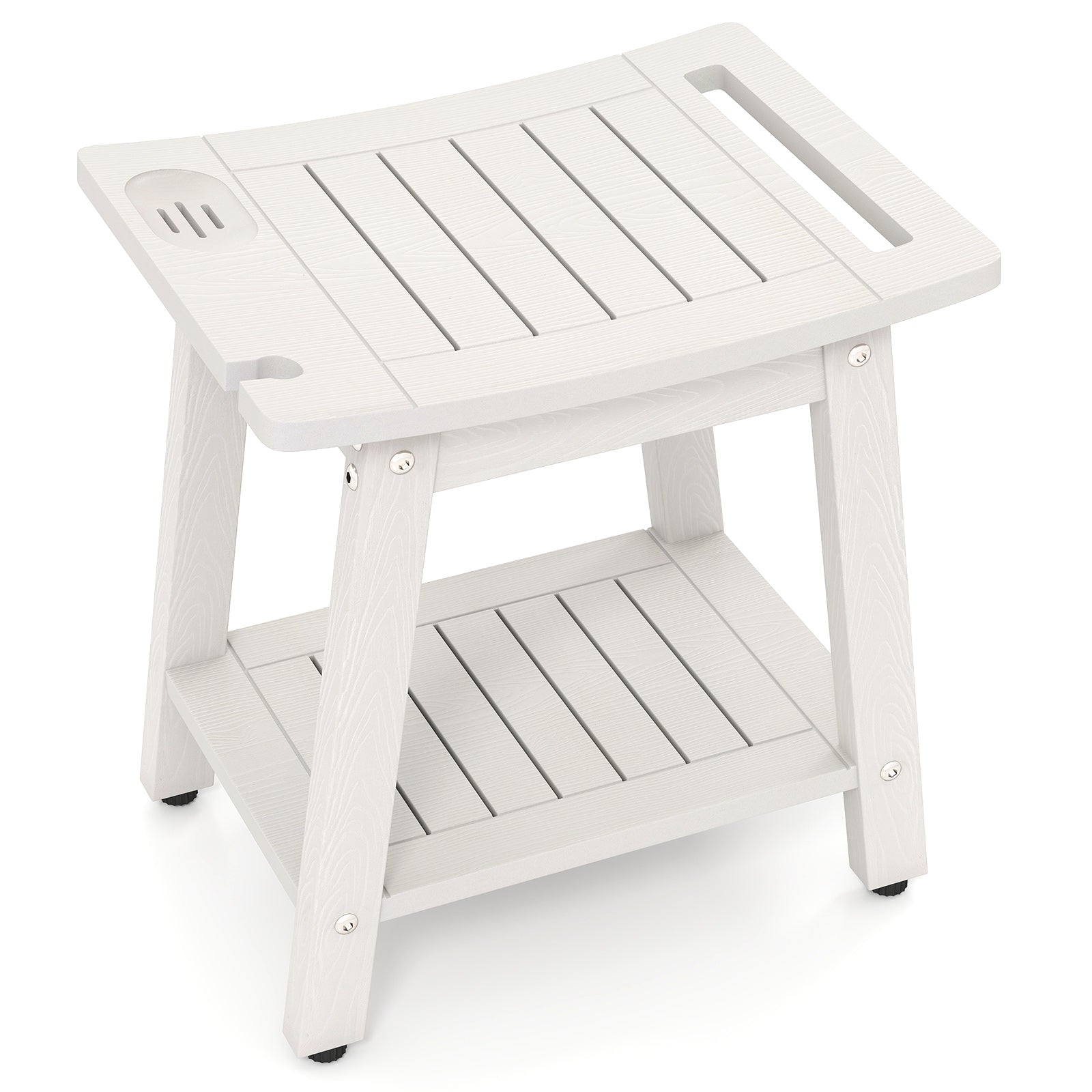 HIPS Shower Bench Seat with Handle Shower Head, White Bath Safety White at Gallery Canada