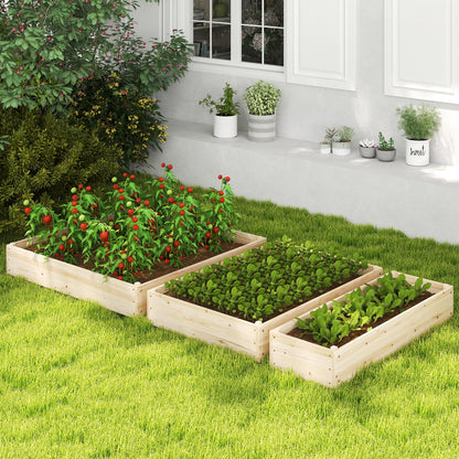 3-Tier Raised Garden Bed with Lattice Trellis and Open-Ended Base, Natural Raised Garden Beds at Gallery Canada