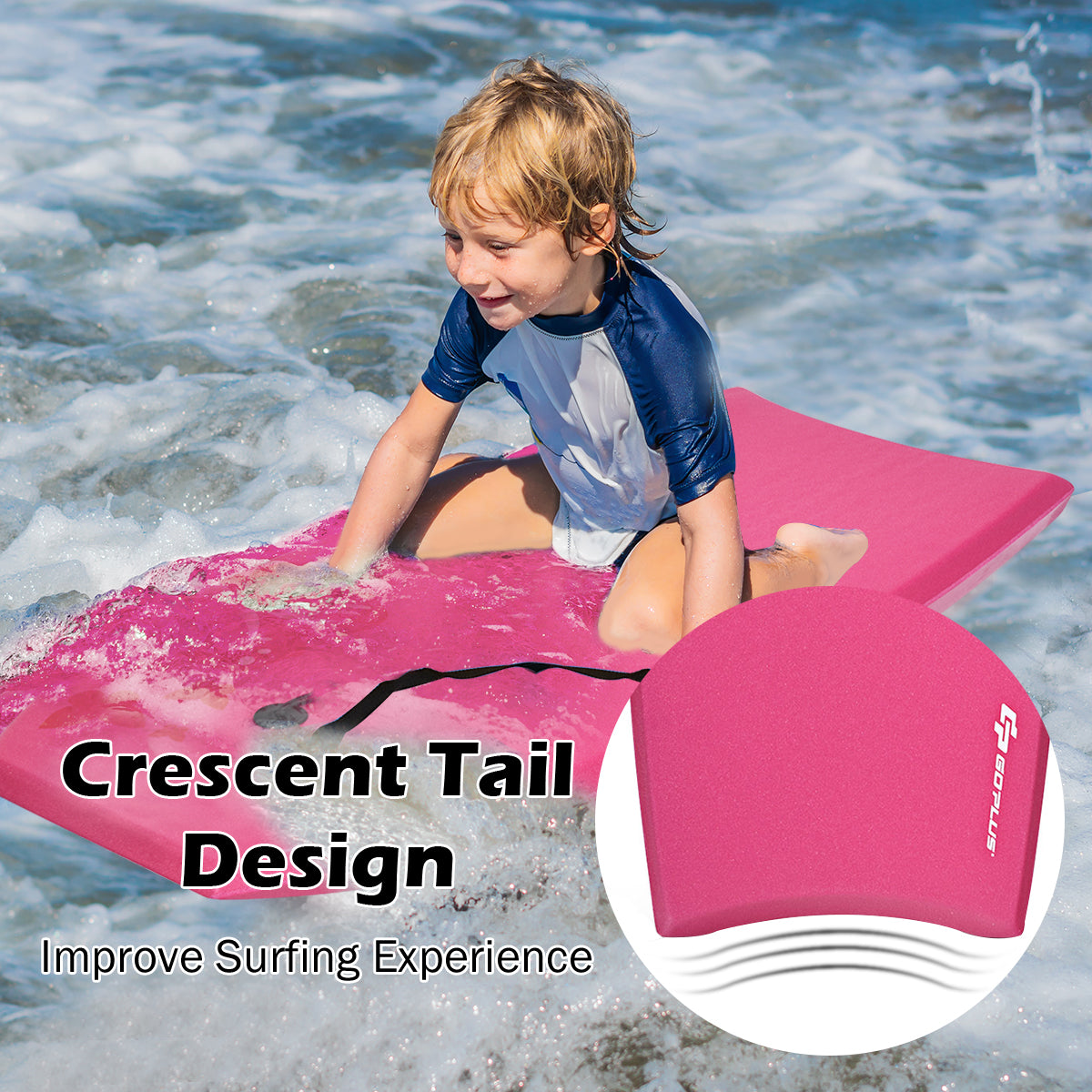 Lightweight Bodyboard, EPS Core, IXPE-S, With Leash Surfing at Gallery Canada
