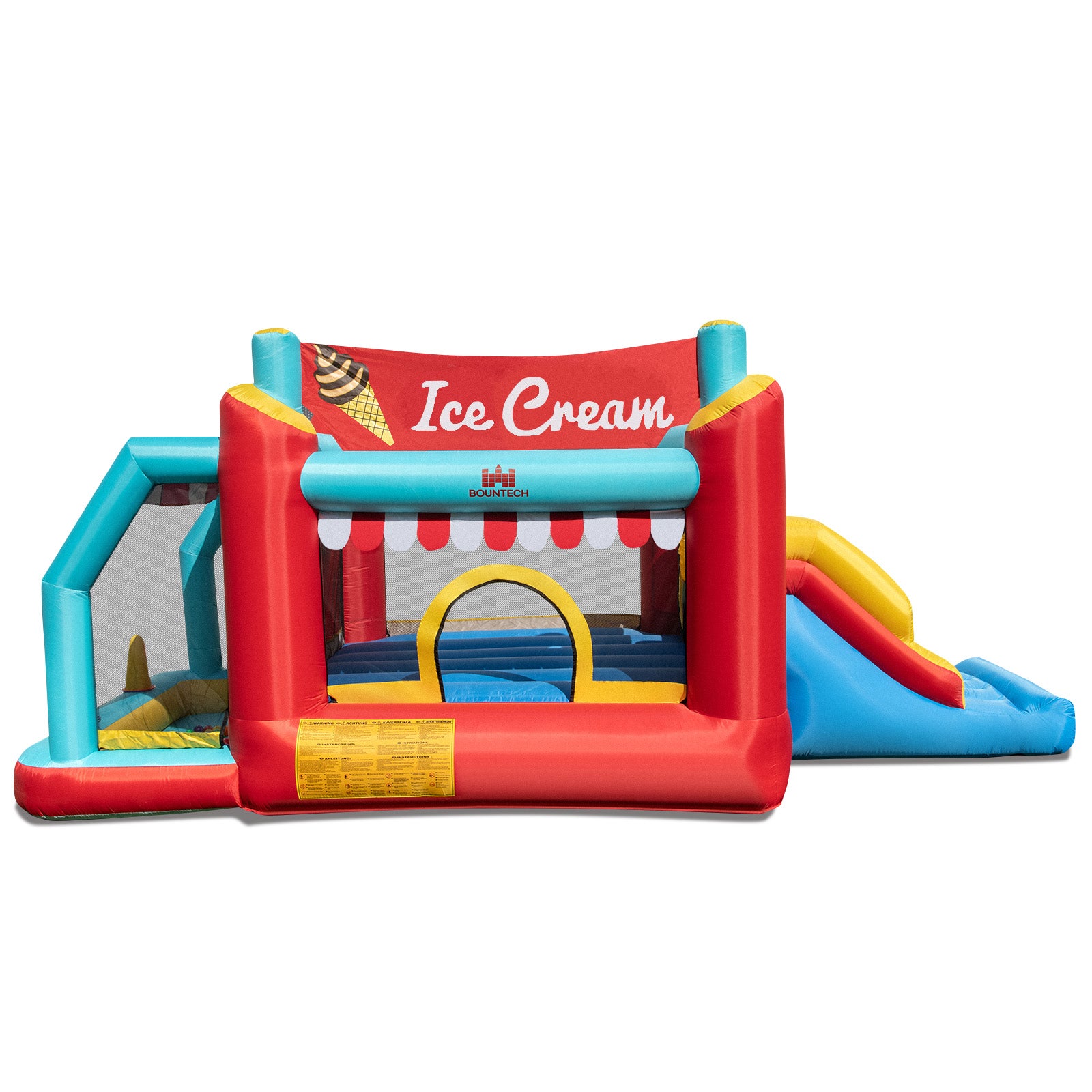 5-in-1 Ice Cream Inflatable Bounce House with Ball Pit and Slide with 480W Blower, Multicolor Bounce House at Gallery Canada