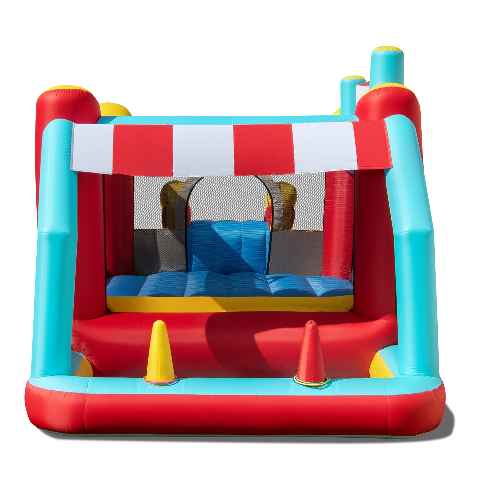 5-in-1 Ice Cream Inflatable Bounce House with Ball Pit and Slide with 520W Blower, Multicolor Bounce House at Gallery Canada