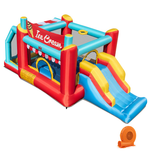 5-In-1 Inflatable Bounce House, Ball Pit, Slide, 520W Blower, Multicolor Bounce House Multicolor at Gallery Canada