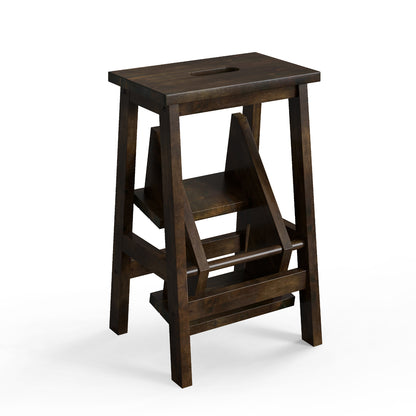 3-In-1 Rubber Wood Step Stool, Brown Kitchen Utensils at Gallery Canada