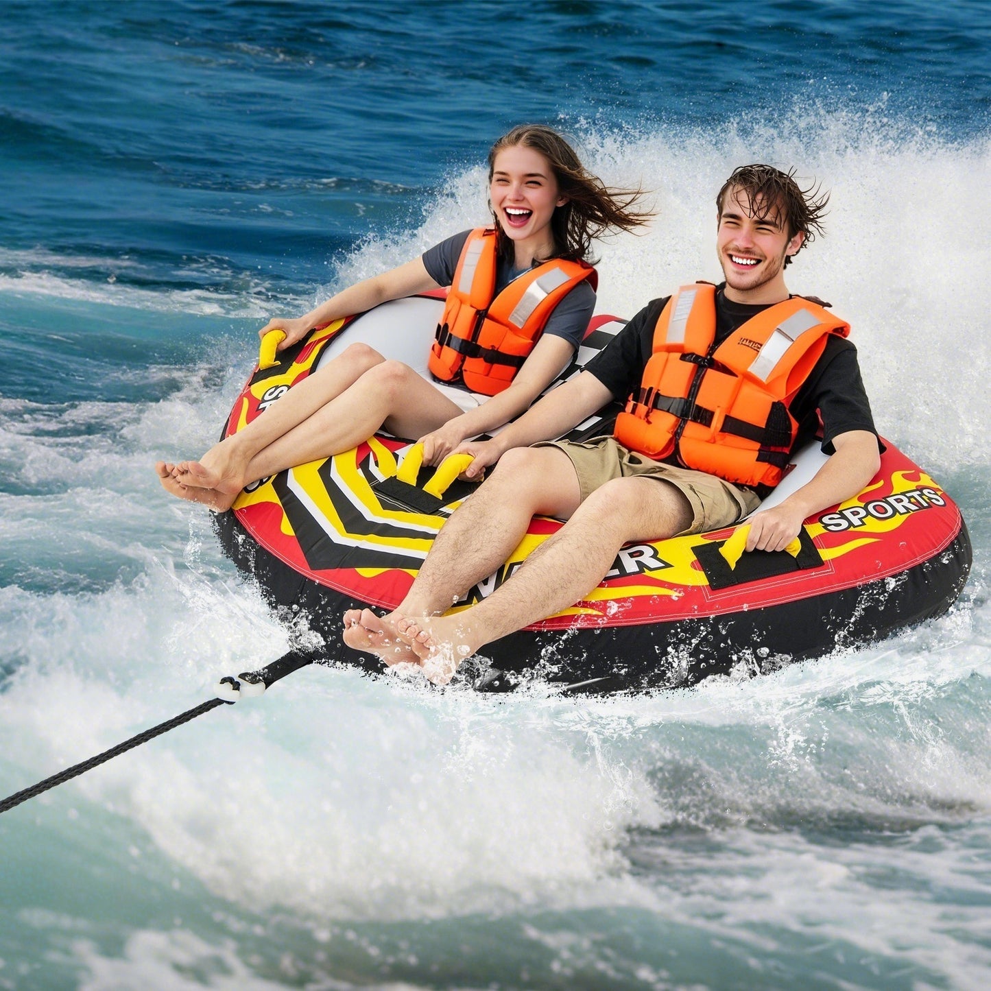 Towable Tube with Quick Connector and Drainage for Boating Water Sports at Gallery Canada