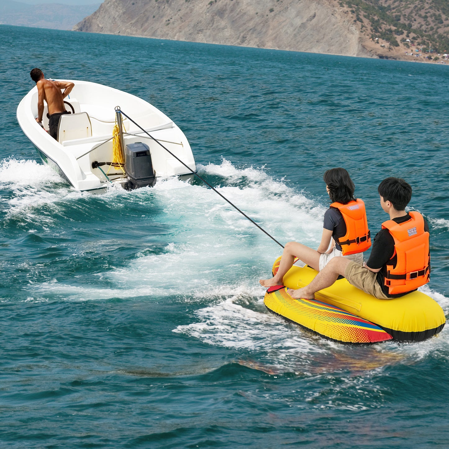 1 or 2 Person Inflatable Towable Tube Banana Boat for Boating Water Sports at Gallery Canada