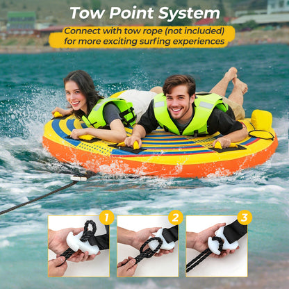1 or 2 Person Inflatable Towable Tube for Boating with Quick Connector Water Sports at Gallery Canada