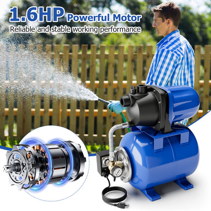 1200W Garden Water Pump, Shallow Well, Pressurized Irrigation, Blue Watering & Irrigation at Gallery Canada