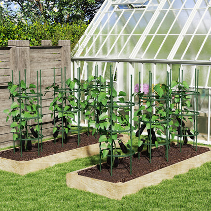 3 Pack 60 inch Adjustable Tall Plant Support Trellis for Climbing Plants, Green Plant Supports at Gallery Canada