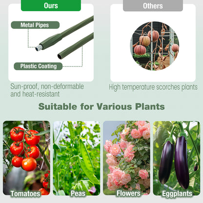 3 Pack 60 inch Adjustable Tall Plant Support Trellis for Climbing Plants, Green Plant Supports at Gallery Canada