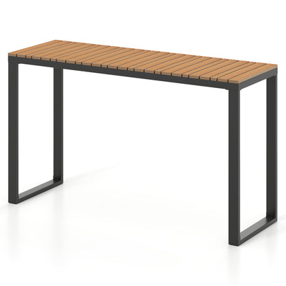 Outdoor Rectangle Console Table, WPC Tabletop Patio Dining Tables at Gallery Canada