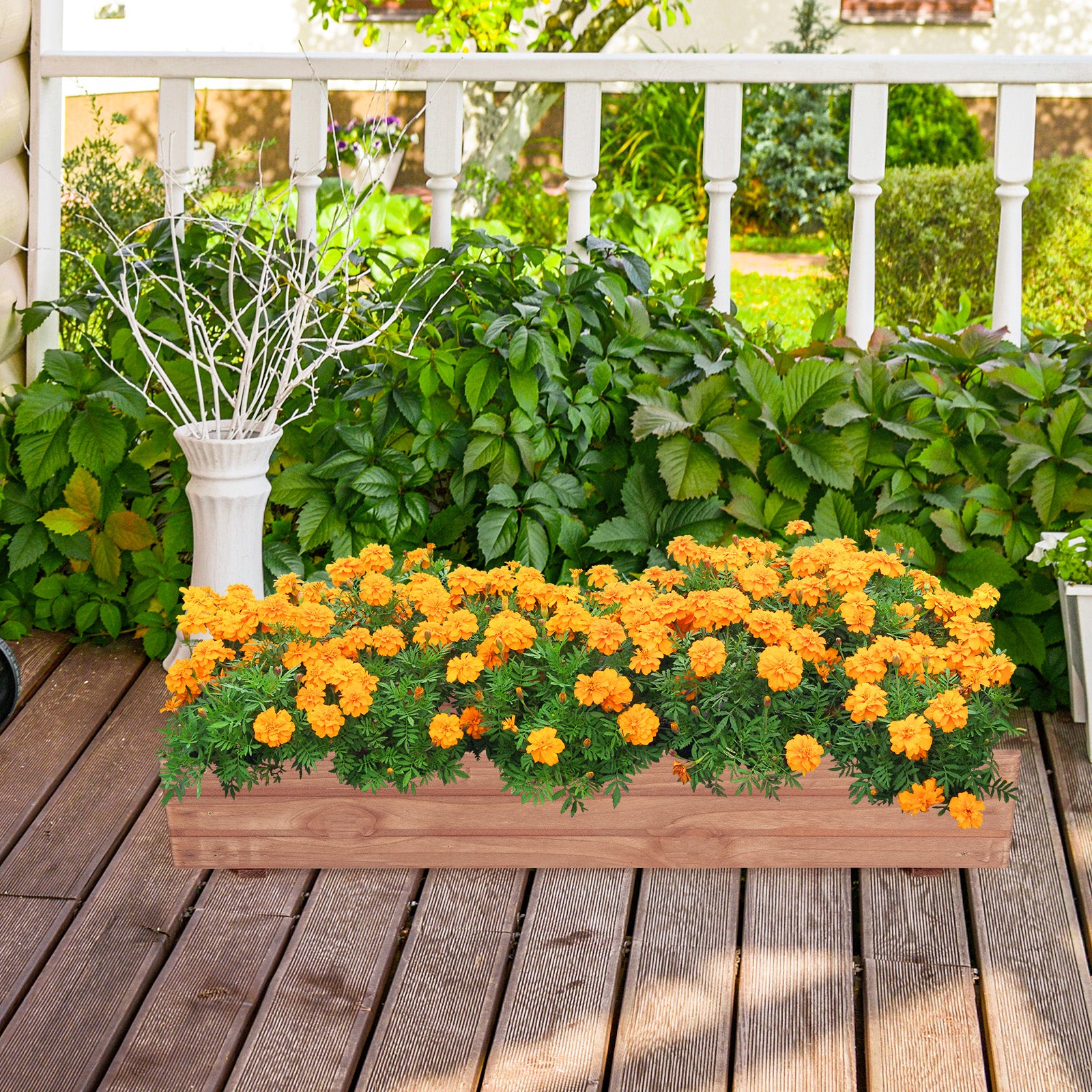 Wooden Decorative Raised Garden Bed, Brown Raised Garden Beds at Gallery Canada