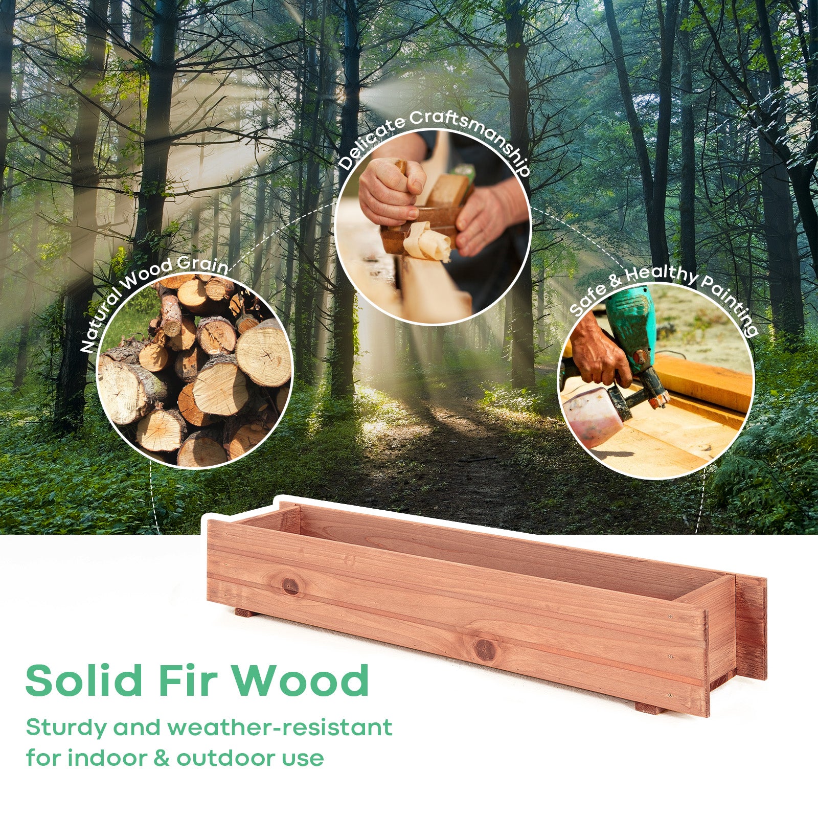 Wooden Decorative Raised Garden Bed, Brown Raised Garden Beds at Gallery Canada