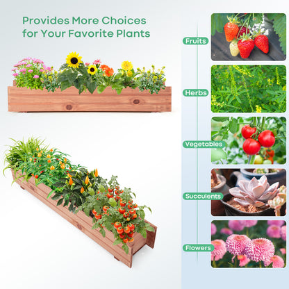 Wooden Decorative Raised Garden Bed, Brown Raised Garden Beds at Gallery Canada