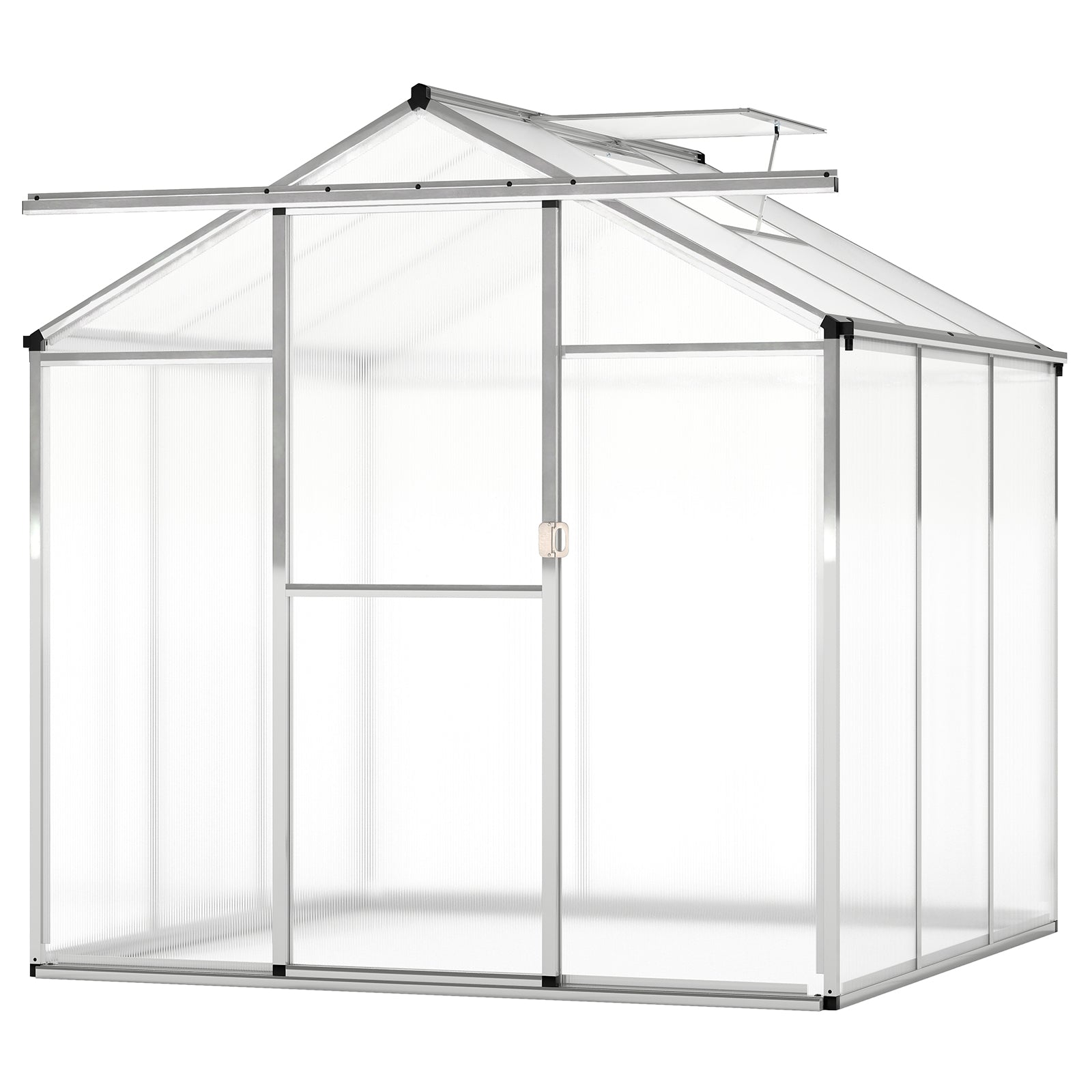 Large Walk-In Greenhouse, 6 FT, Polycarbonate Panels, Silver Greenhouses Silver at Gallery Canada