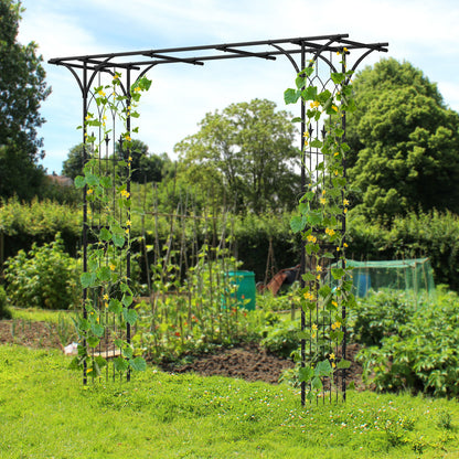 81 x 20 Inch Metal Garden Arch for Various Climbing Plant, Black Outdoor Decor at Gallery Canada
