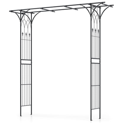 81 x 20 Inch Metal Garden Arch for Various Climbing Plant, Black Outdoor Decor Black at Gallery Canada