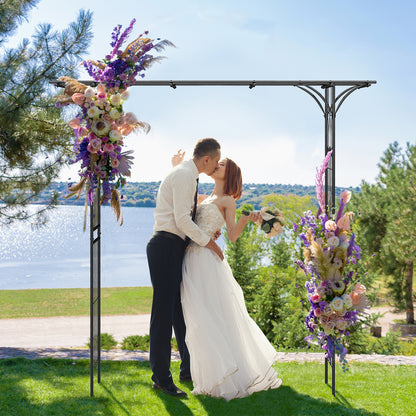 81 x 20 Inch Metal Garden Arch for Various Climbing Plant, Black Outdoor Decor at Gallery Canada