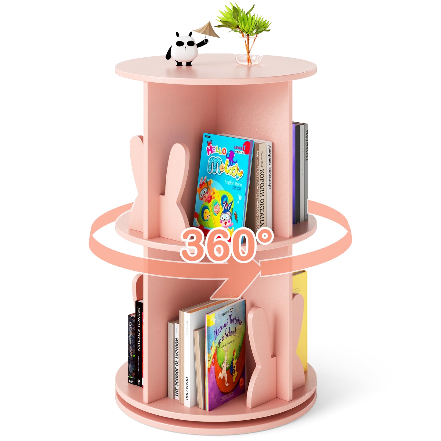2 Tier Kids Rotating Bookshelf, Pink Kids Storage at Gallery Canada