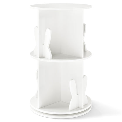 2 Tier Kids Rotating Bookshelf, White Kids Storage at Gallery Canada